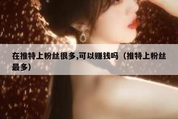 在推特上粉丝很多,可以赚钱吗（推特上粉丝最多） 第1张