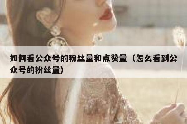 如何看公众号的粉丝量和点赞量（怎么看到公众号的粉丝量） 第1张