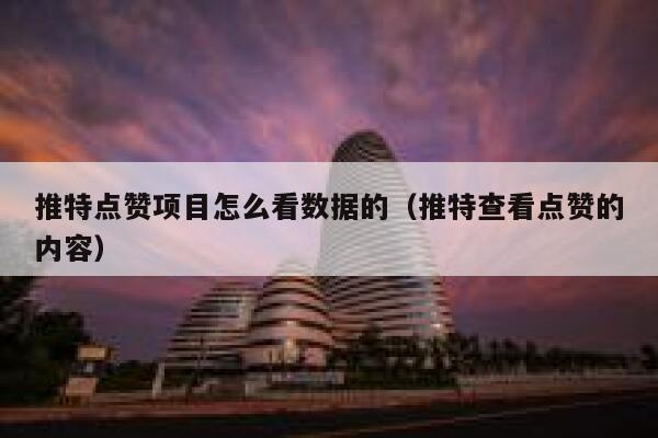 推特点赞项目怎么看数据的（推特查看点赞的内容） 第1张