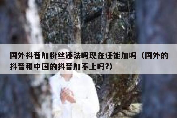 国外抖音加粉丝违法吗现在还能加吗（国外的抖音和中国的抖音加不上吗?） 第1张