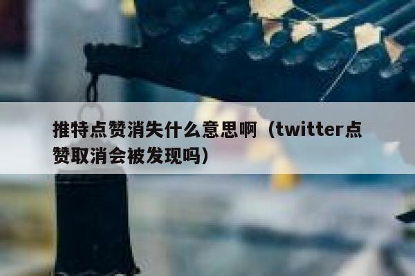 推特点赞消失什么意思啊（twitter点赞取消会被发现吗） 第1张