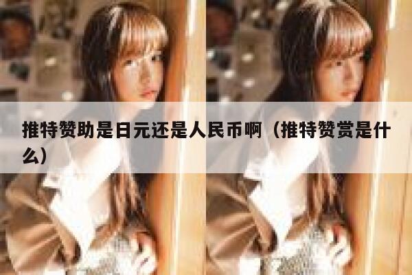 推特赞助是日元还是人民币啊（推特赞赏是什么） 第1张