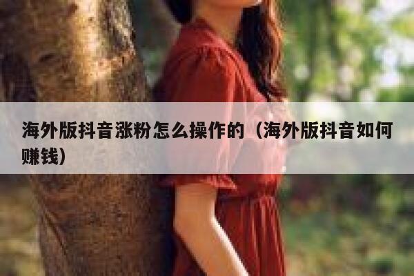 海外版抖音涨粉怎么操作的（海外版抖音如何赚钱） 第1张