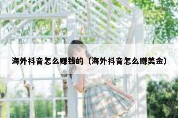 海外抖音怎么赚钱的（海外抖音怎么赚美金） 第1张