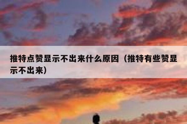 推特点赞显示不出来什么原因（推特有些赞显示不出来） 第1张