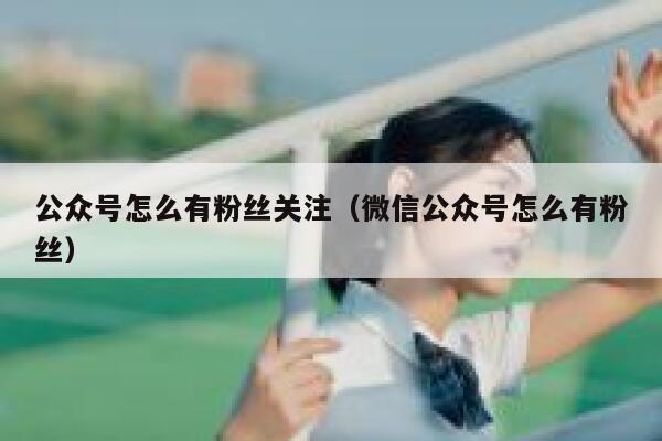 公众号怎么有粉丝关注（微信公众号怎么有粉丝） 第1张