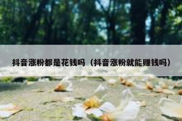 抖音涨粉都是花钱吗（抖音涨粉就能赚钱吗） 第1张
