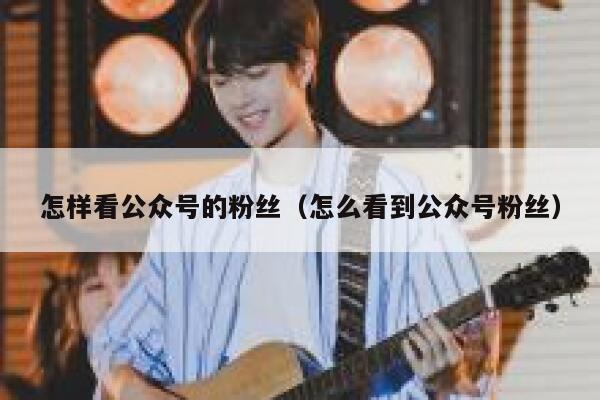 怎样看公众号的粉丝（怎么看到公众号粉丝） 第1张