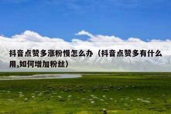 抖音点赞多涨粉慢怎么办（抖音点赞多有什么用,如何增加粉丝） 第1张