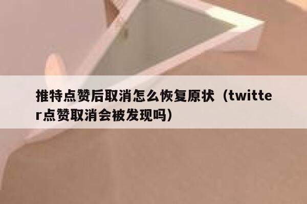推特点赞后取消怎么恢复原状（twitter点赞取消会被发现吗） 第1张