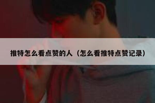 推特怎么看点赞的人（怎么看推特点赞记录） 第1张