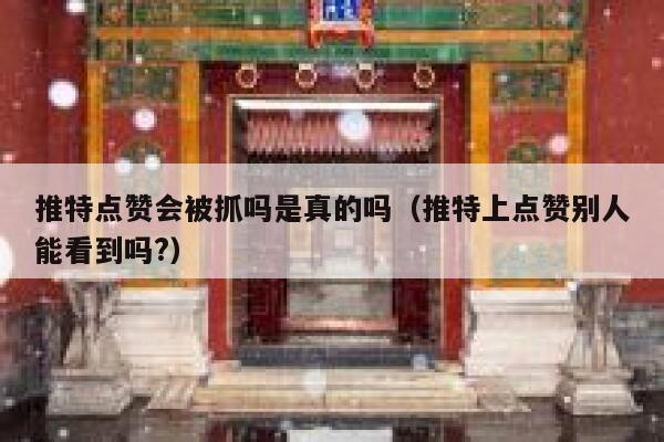 推特点赞会被抓吗是真的吗（推特上点赞别人能看到吗?） 第1张