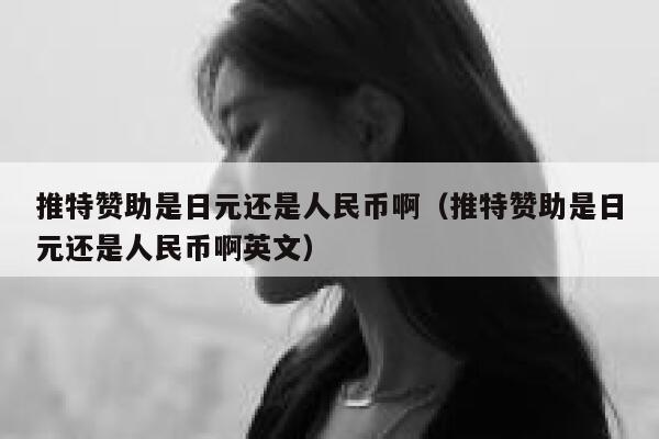 推特赞助是日元还是人民币啊（推特赞助是日元还是人民币啊英文） 第1张