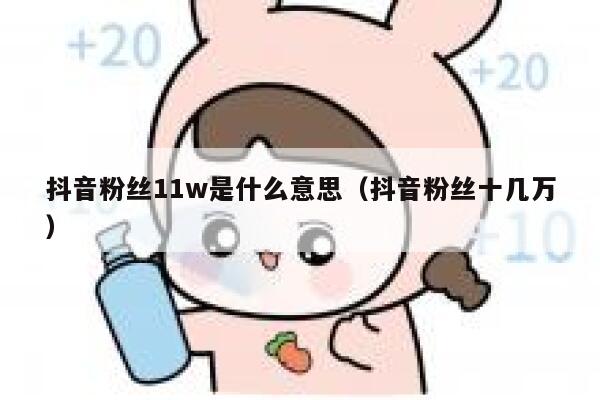 抖音粉丝11w是什么意思（抖音粉丝十几万） 第1张