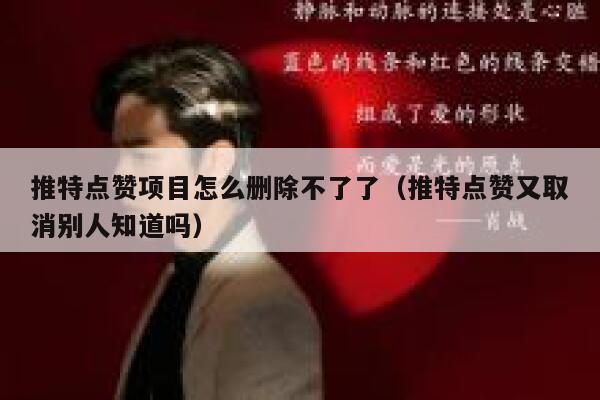 推特点赞项目怎么删除不了了（推特点赞又取消别人知道吗） 第1张