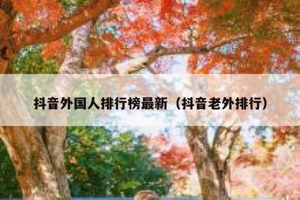抖音外国人排行榜最新（抖音老外排行） 第1张