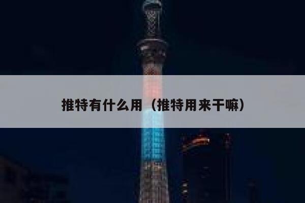 推特有什么用（推特用来干嘛） 第1张