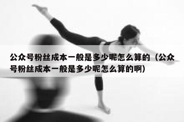 公众号粉丝成本一般是多少呢怎么算的（公众号粉丝成本一般是多少呢怎么算的啊） 第1张
