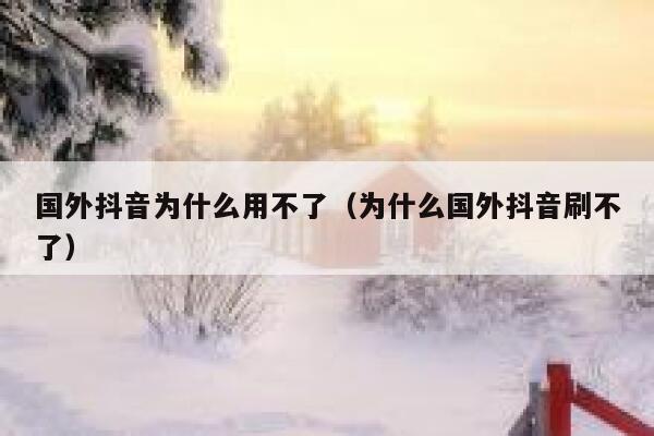 国外抖音为什么用不了（为什么国外抖音刷不了） 第1张