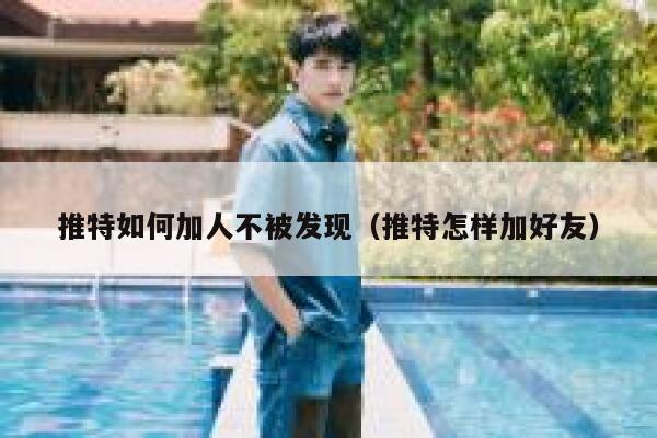 推特如何加人不被发现（推特怎样加好友） 第1张