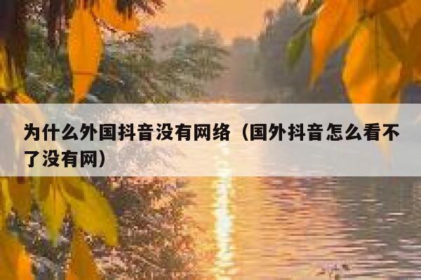 为什么外国抖音没有网络（国外抖音怎么看不了没有网） 第1张