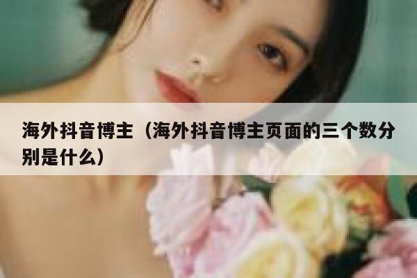 海外抖音博主（海外抖音博主页面的三个数分别是什么） 第1张