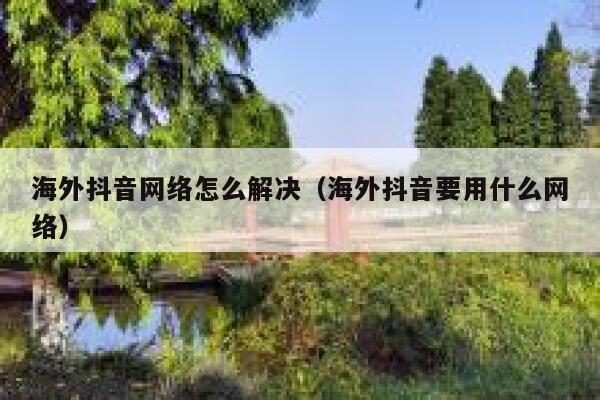 海外抖音网络怎么解决（海外抖音要用什么网络） 第1张