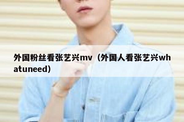 外国粉丝看张艺兴mv（外国人看张艺兴whatuneed） 第1张