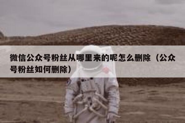 微信公众号粉丝从哪里来的呢怎么删除（公众号粉丝如何删除） 第1张