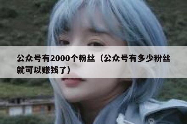 公众号有2000个粉丝(公众号有多少粉丝就可以赚钱了) 第1张 公众号有2000个粉丝(公众号有多少粉丝就可以赚钱了) 第1张
