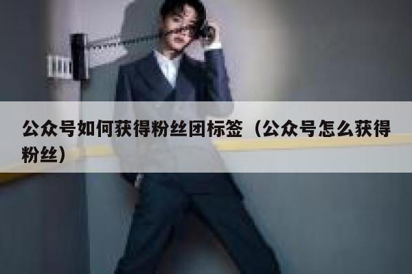 公众号如何获得粉丝团标签（公众号怎么获得粉丝） 第1张