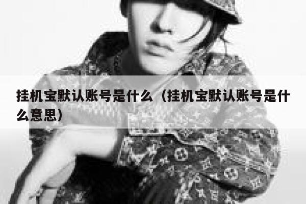 挂机宝默认账号是什么（挂机宝默认账号是什么意思） 第1张