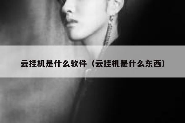 云挂机是什么软件（云挂机是什么东西） 第1张