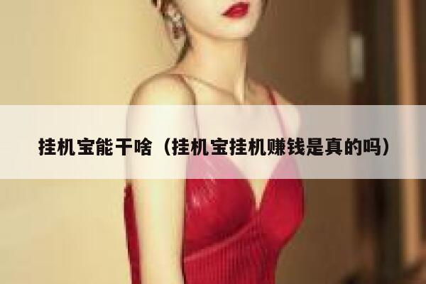 挂机宝能干啥（挂机宝挂机赚钱是真的吗） 第1张