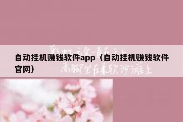 自动挂机赚钱软件app（自动挂机赚钱软件官网） 第1张