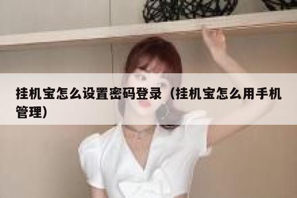 挂机宝怎么设置密码登录(挂机宝怎么用手机管理) 第1张 挂机宝怎么设置密码登录(挂机宝怎么用手机管理) 第1张