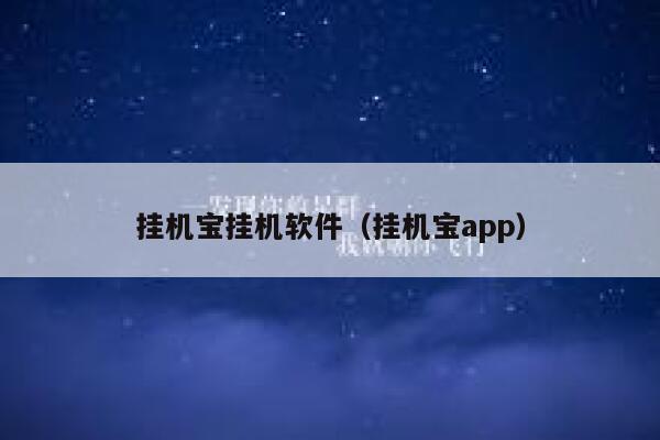 挂机宝挂机软件（挂机宝app） 第1张