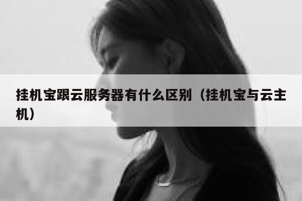 挂机宝跟云服务器有什么区别（挂机宝与云主机） 第1张