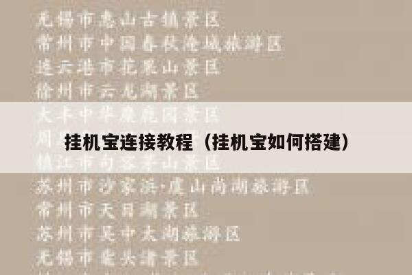挂机宝连接教程（挂机宝如何搭建） 第1张