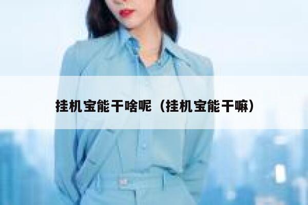 挂机宝能干啥呢（挂机宝能干嘛） 第1张