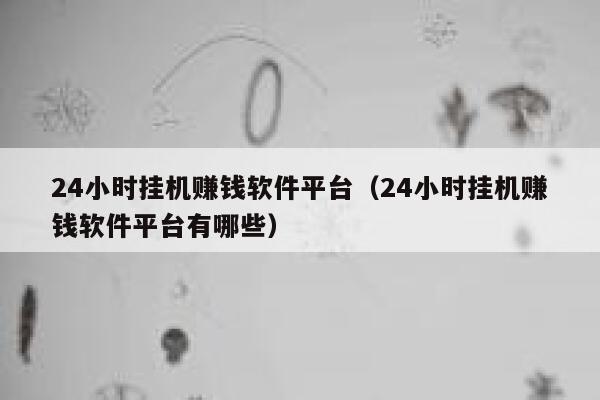 24小时挂机赚钱软件平台（24小时挂机赚钱软件平台有哪些） 第1张
