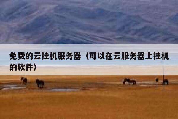 免费的云挂机服务器（可以在云服务器上挂机的软件） 第1张