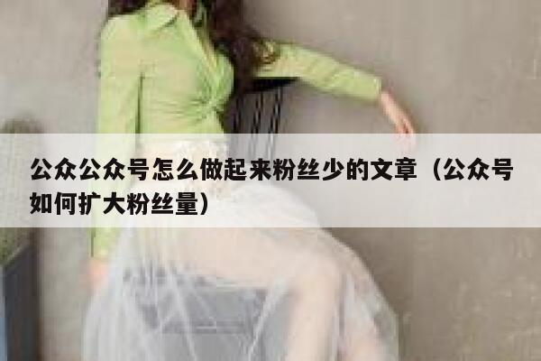 公众公众号怎么做起来粉丝少的文章（公众号如何扩大粉丝量） 第1张