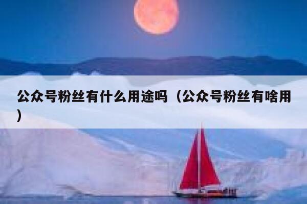 公众号粉丝有什么用途吗（公众号粉丝有啥用） 第1张
