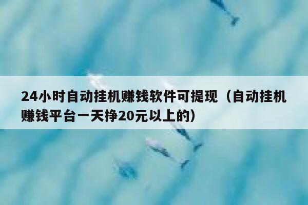 24小时自动挂机赚钱软件可提现（自动挂机赚钱平台一天挣20元以上的） 第1张