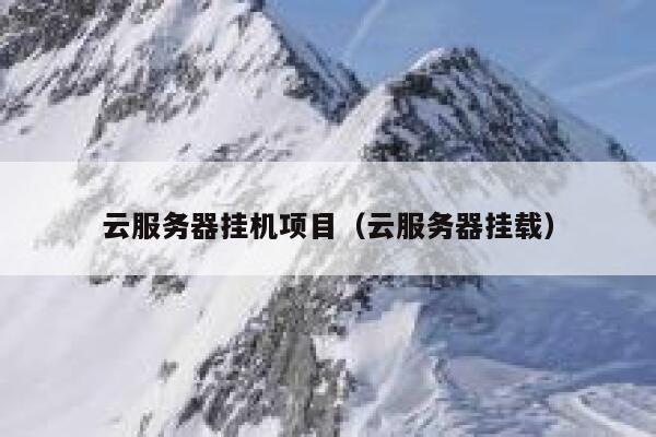 云服务器挂机项目（云服务器挂载） 第1张
