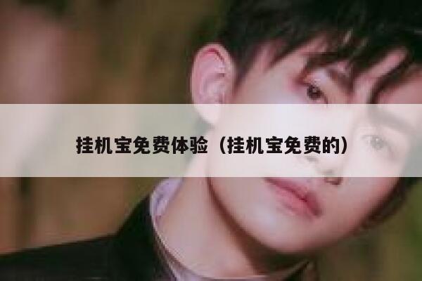 挂机宝免费体验（挂机宝免费的） 第1张