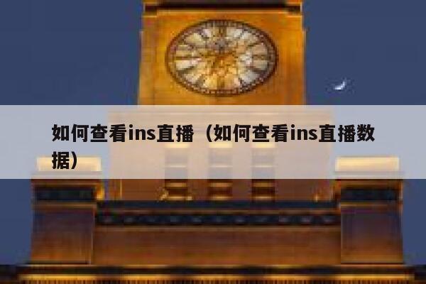 如何查看ins直播（如何查看ins直播数据） 第1张