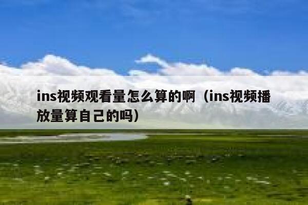 ins视频观看量怎么算的啊（ins视频播放量算自己的吗） 第1张