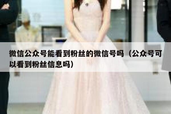 微信公众号能看到粉丝的微信号吗（公众号可以看到粉丝信息吗） 第1张